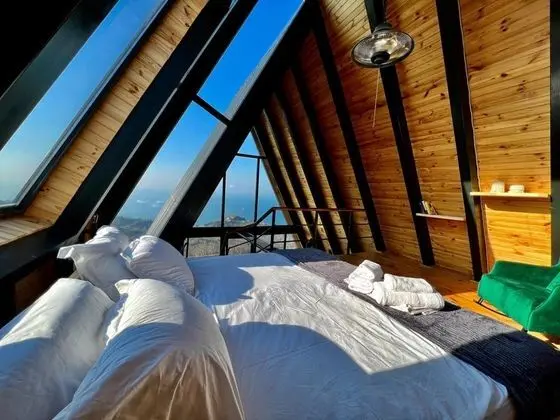 Bungalow, Deniz ve Doğa Manzaralı, Şömineli ve Jakuzili