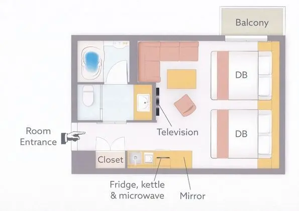 Family Tek Büyük Yataklı Oda