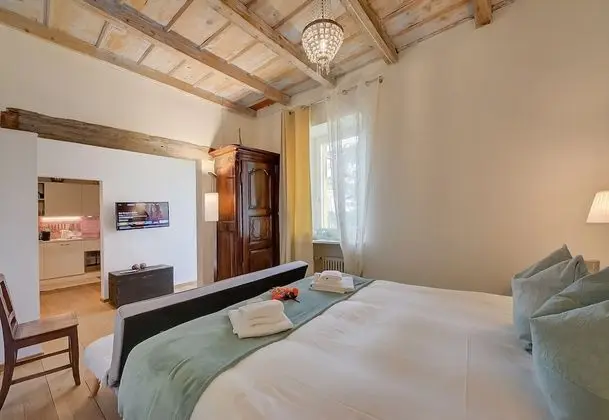 Family Apart Daire, 1 Çift Kişilik Yatak ve Çekyat, Bahçeli (Palazzo dei Ulivi - Glyzinie)