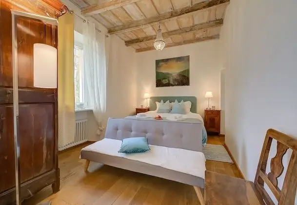 Family Apart Daire, 1 Çift Kişilik Yatak ve Çekyat, Bahçeli (Palazzo dei Ulivi - Glyzinie)