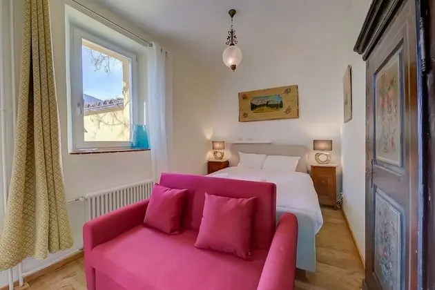 Family Apart Daire, 1 Çift Kişilik Yatak ve Çekyat, Bahçeli (Palazzo dei Ulivi - Rosmarino)