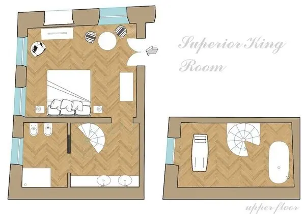 Luxury Tek Büyük Yataklı Oda