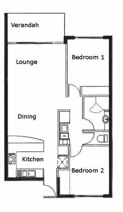 Standard Apart Daire, 2 Yatak Odası