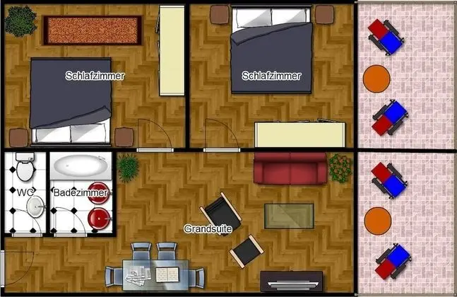 Grand Süit, Balkon, Dağ Manzaralı