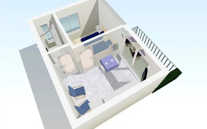 Panoramic Apart Daire, 1 Yatak Odası, Balkon, Deniz Manzaralı
