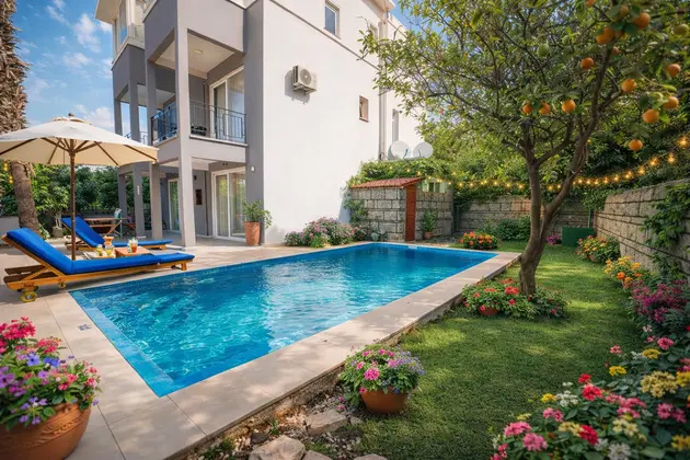 Villa, Deniz ve Dağ Manzaralı, Havuzlu