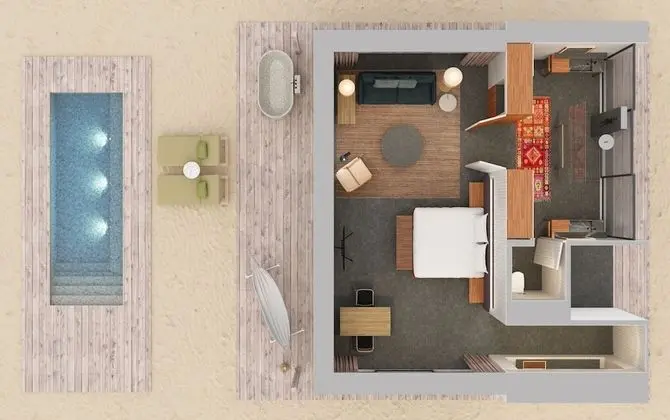 Villa, 1 Yatak Odası (Beach Pool, King)