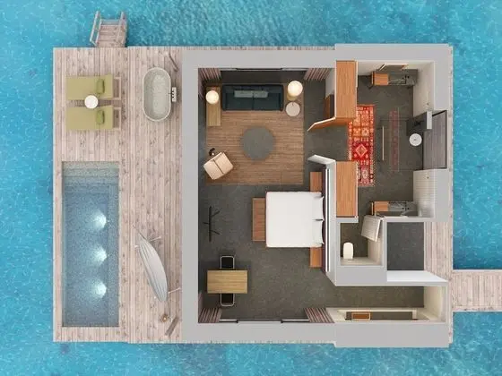 Villa, 1 Yatak Odası (Water Pool, King)