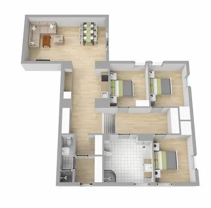 Apart Daire, 3 Yatak Odası