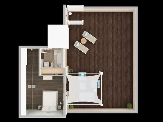 Ocean Front 1 King Bed, Private Terrace
