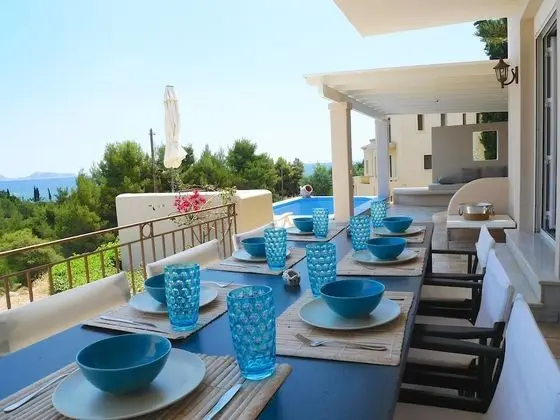 Deluxe Villa, 4 Yatak Odası, Kişiye Özel Havuzlu, Deniz Manzaralı (Pentathlon 1)