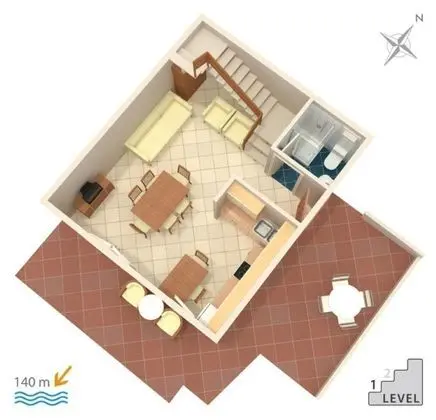 Apart Daire (Pero - 70m from the sea - A1(6))
