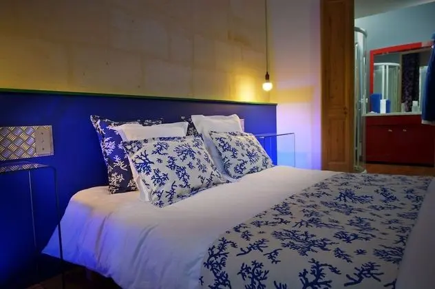 Luxury Tek Büyük Yataklı Oda, Banyolu/Duşlu, Bahçe Manzaralı (Chambre Bleue)