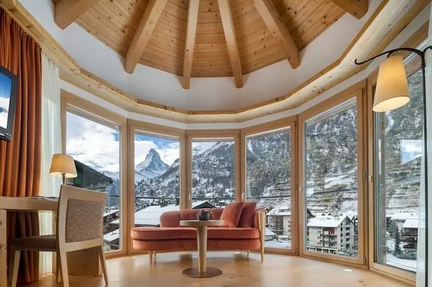 Deluxe Tek Büyük Yataklı Oda, 2 Tek Kişilik Yatak, Dağ Manzaralı (Matterhorn)