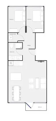 2 bedroom spacious apartment for 6