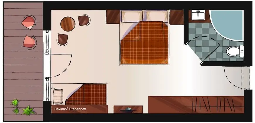 Comfort Tek Büyük Yataklı Oda, Balkon, Dağ Manzaralı