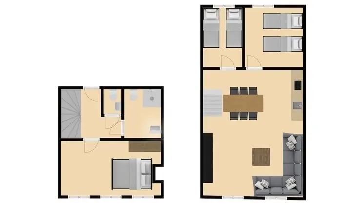 Çatı Katı Süiti (Penthouse), Birden Çok Yatak
