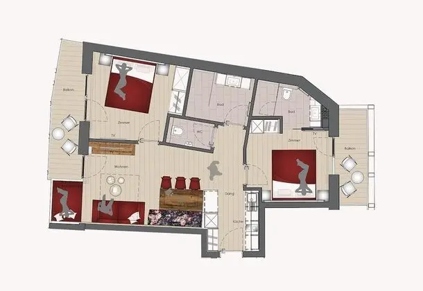 Apart Daire, Dağ Manzaralı (Bordeaux)