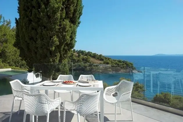 Villa, 5 Yatak Odası, Kişiye Özel Havuzlu, Deniz Manzaralı (Kalyva Mare)