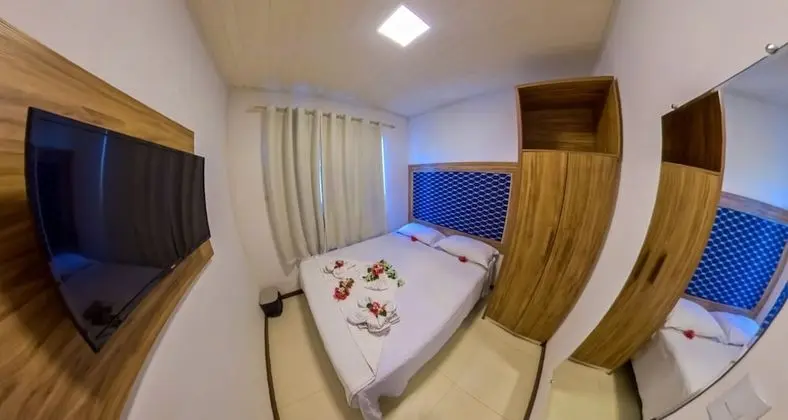 Quarto duplo standard com banheiro compartilhado