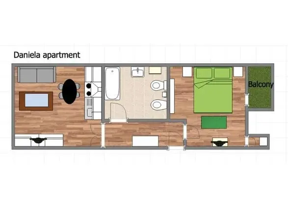 Apart Daire, Balkon (Olga)