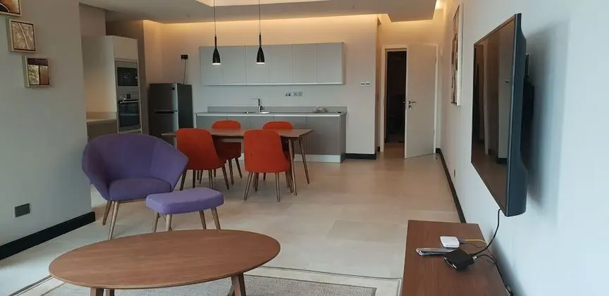 Deluxe Apart Daire, 2 Yatak Odası, Mutfak, Kule (Middle Unit)