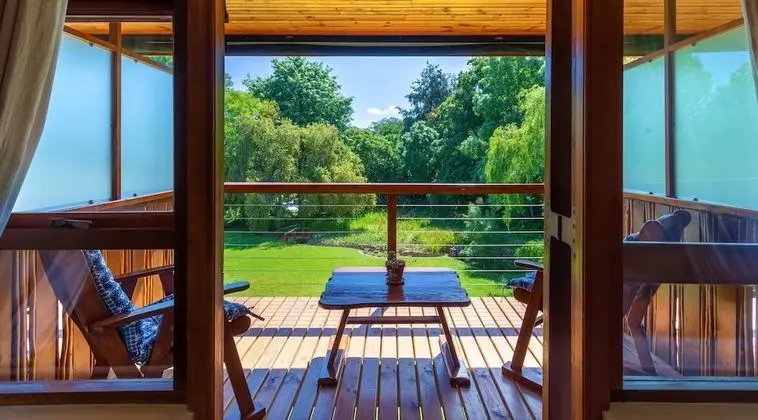 Comfort İki Ayrı Yataklı Oda, 2 Tek Kişilik Yatak, Teras, Bahçe Manzaralı
