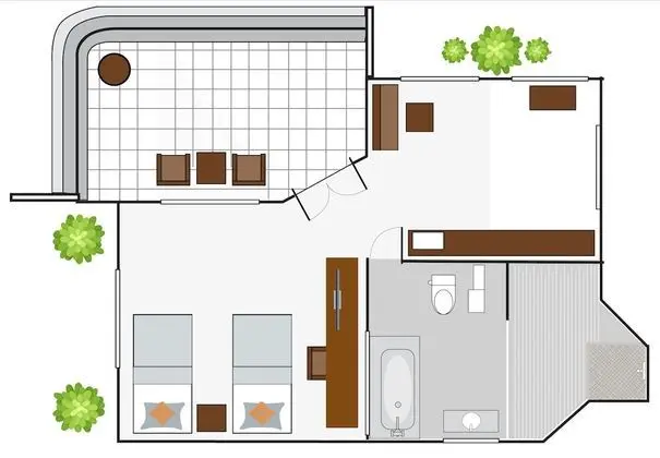 Deluxe Oda, Bahçe Manzaralı