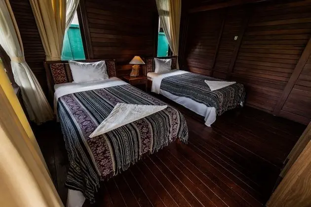Bungalov, 2 Tek Kişilik Yatak, Bahçe Manzaralı