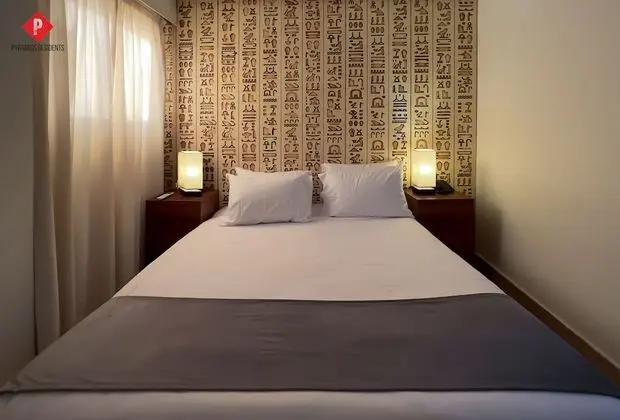 Double pyramids view room