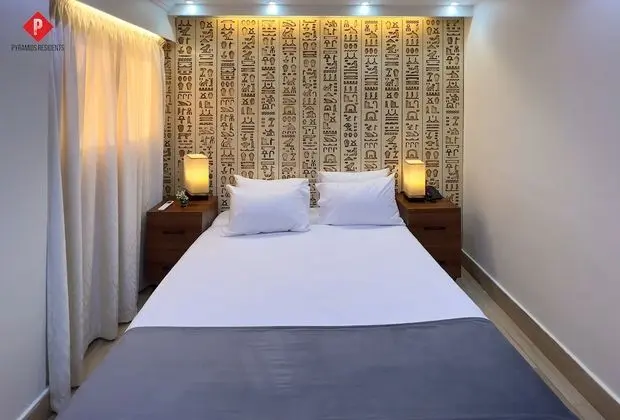 Double pyramids view room
