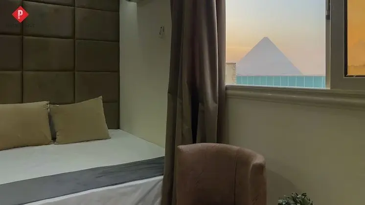 Double pyramids view room