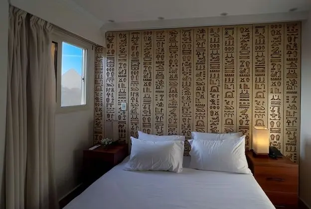 Double pyramids view room