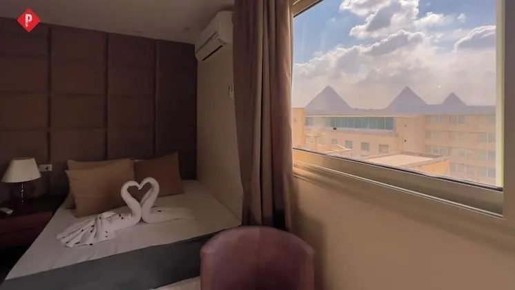 Double pyramids view room