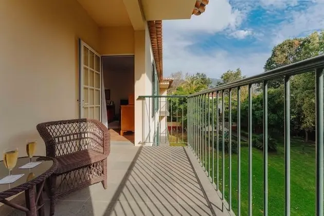 Deluxe Tek Büyük Yataklı Oda, Balkon, Bahçe Manzaralı