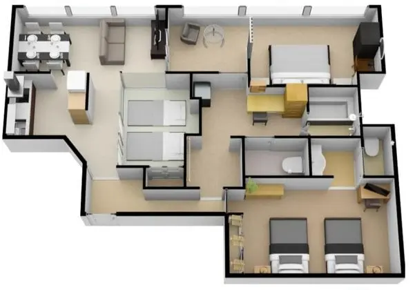 Family Süit, 3 Yatak Odası, Jakuzi, Şehir Manzaralı