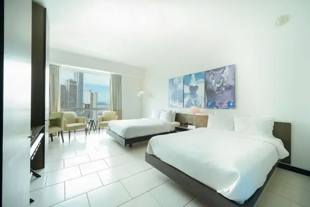 Deluxe Tek Büyük Yataklı Oda, 2 Çift Kişilik Yatak, Deniz Manzaralı