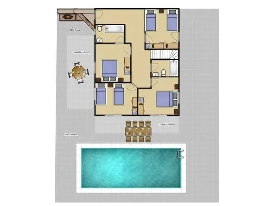 Villa, 4 Yatak Odası
