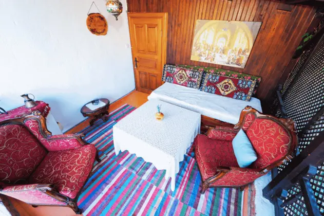 Şömineli Konak Oda, Köy Manzaralı, Balkon veya Teraslı