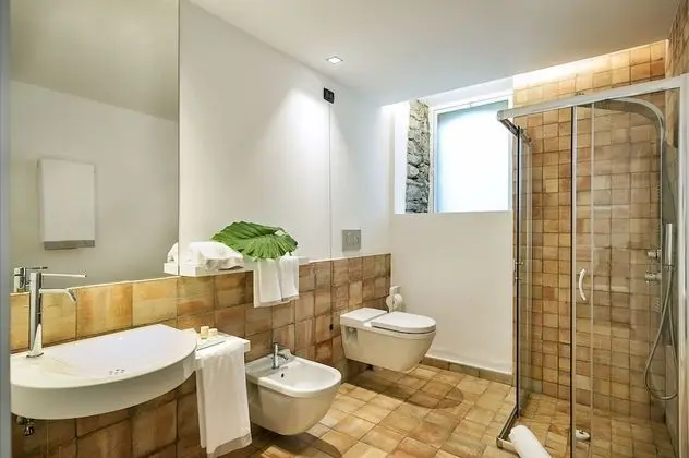 Exclusive Tek Büyük veya İki Ayrı Yataklı Oda, 1 En Büyük (King) Boy Yatak ve Çekyat, Küvet, Avlu