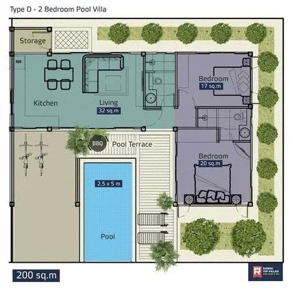 2 Bedroom Pool Villa