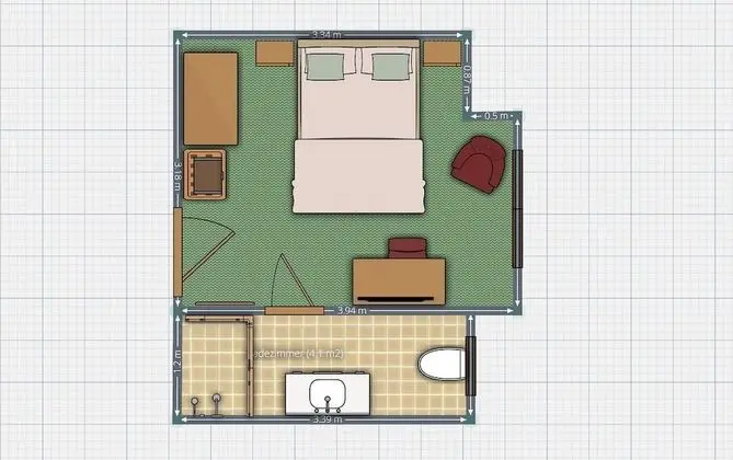 Standard Tek Büyük Yataklı Oda, 1 Çift Kişilik Yatak