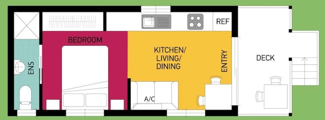 Kulübe, Okyanus Manzaralı (Sleeps 2)