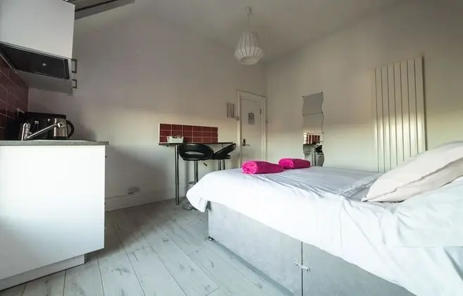 Tek Büyük Yataklı Oda, 1 Çift Kişilik Yatak, Ortak Banyo (Rose)