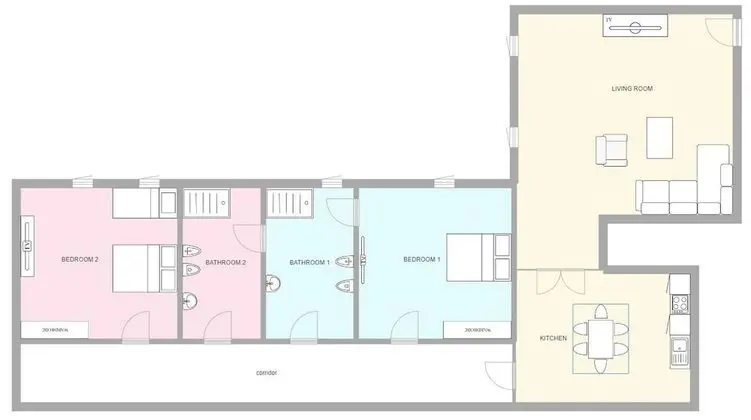 Deluxe Apart Daire, 2 Yatak Odası