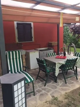Dört Kişilik Oda, 2 Yatak Odası, Bahçe Manzaralı (Casetta Rossa)(External Kitchen)