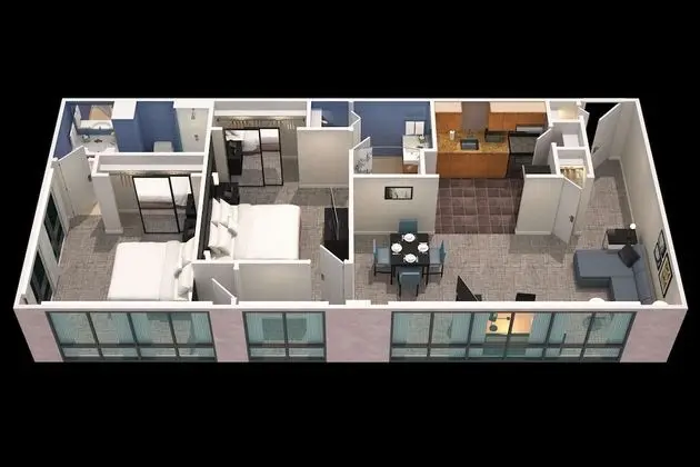 Süit, Birden Çok Yatak (Two Bedroom Suite - 2 Queens - 2 Bath)