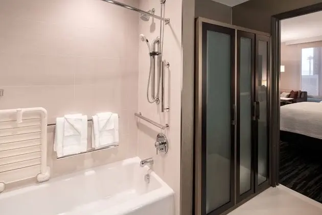Junior Süit, 1 En Büyük (King) Boy Yatak ve Çekyat, Şehir Manzaralı (Mobility Accessible, Tub)