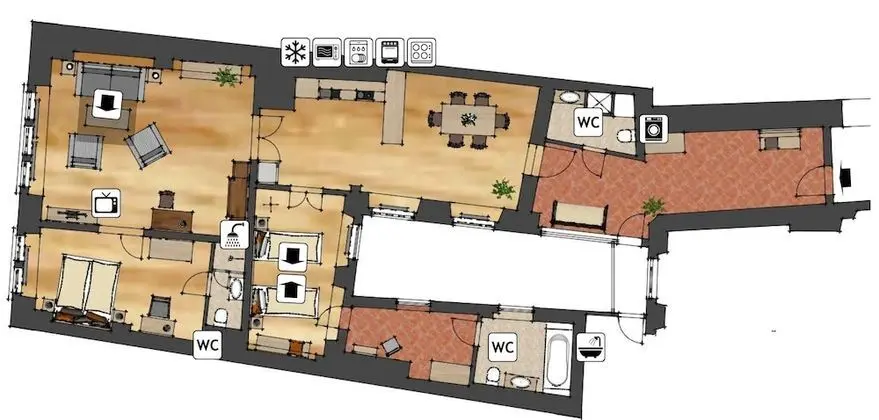 Luxury Apart Daire, 2 Yatak Odası
