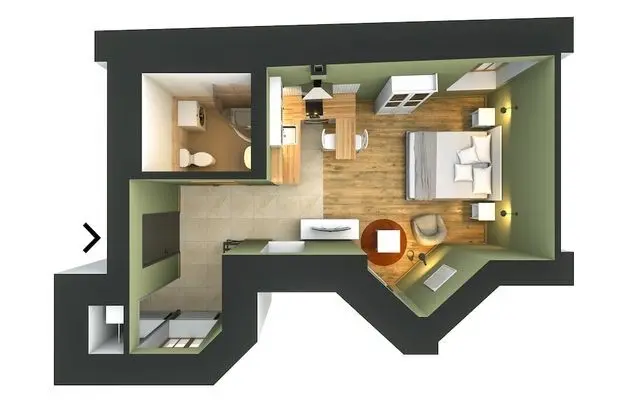 Studio Apartment, Kitchen